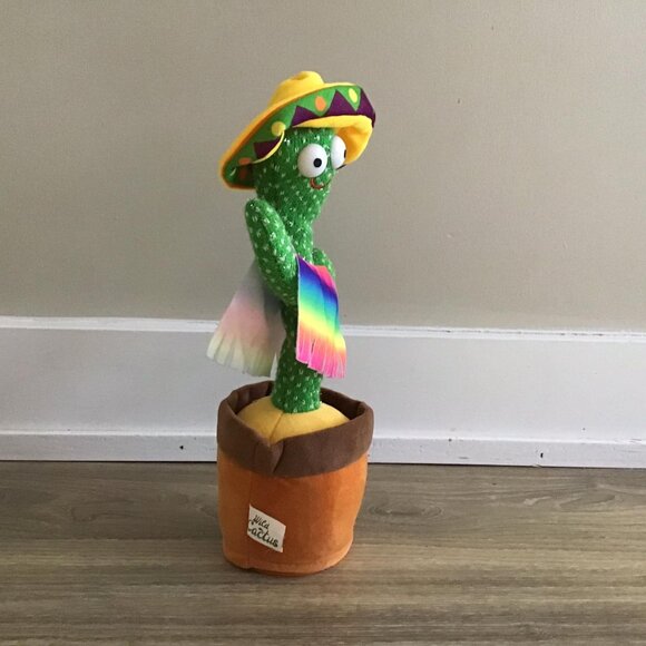 Speak Talk Sound Record Repeating Toy Cactus Toy Children Home Decor - Picture 2 of 6